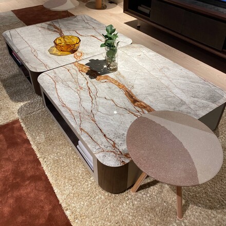 Šedý mramorový stůl s deskou z přírodního kamene Harmony Grey