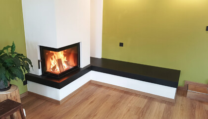 Realizace krbové římsy z přírodního kamene Nero Assoluto Zimbabwe