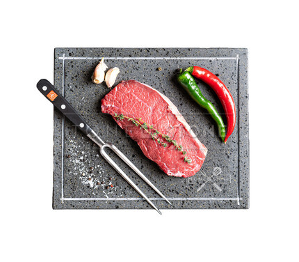 Lávový kámen na grilování  40 x 30 cm s drážkou Lávový kámen na grilování  40 x 30 cm s drážkou